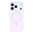 Silicone case for iPhone 17 Pro Max, for MagSafe, anti-shock, purple