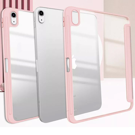 Case for iPad 10.9 2022 10 Gen, Smartcase Hybrid, with stylus space, pink