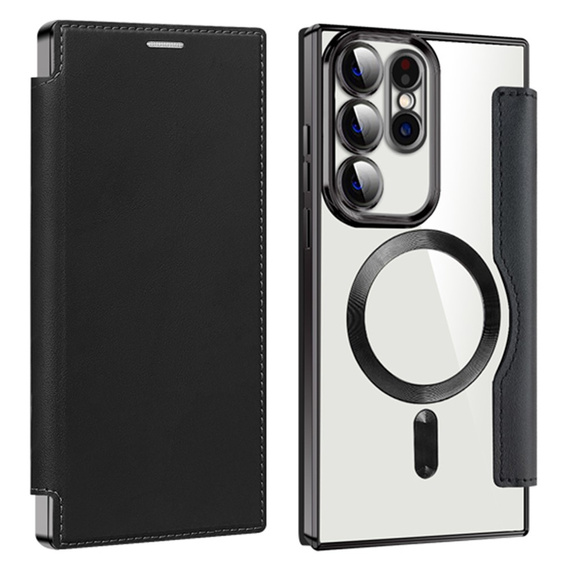 Flip case for Samsung Galaxy S23 Ultra, RFID Wallet MagSafe CamShield, black