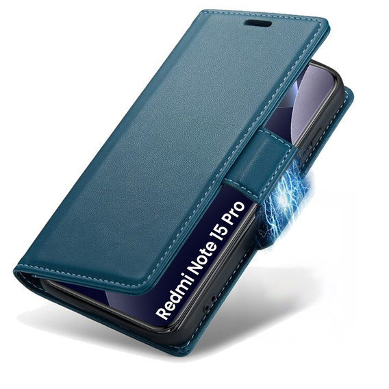 ERBORD Glossy Litchi flip case for Xiaomi Redmi Note 15 Pro 5G