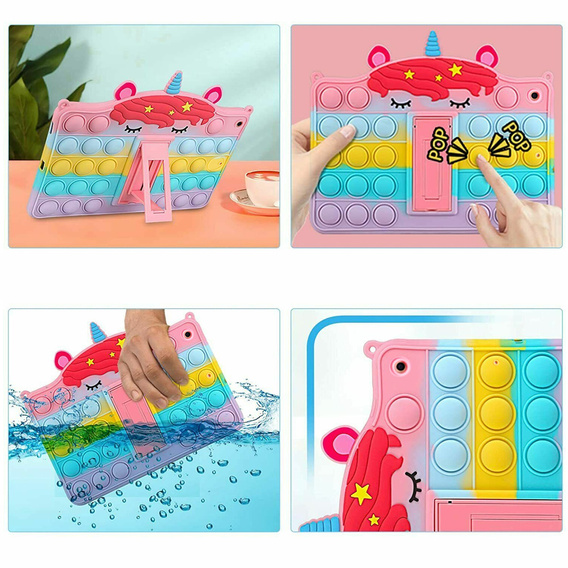 Kids case for iPad 9.7" 2018/2017 (6/5 gen.), Bubble, multicolor