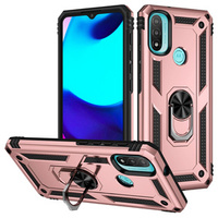 Armor Case for Motorola Moto E20/E30/E40, Nox Case Ring, pink rose gold