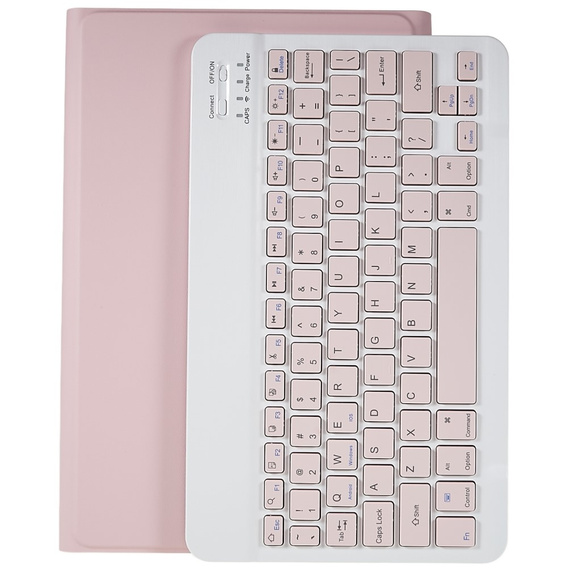 Case + keyboard Lenovo Tab M10 Plus Gen 3 TB-125F TB-128F, pink rose gold