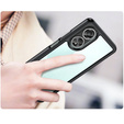 Case for Oppo A58 4G, Fusion Hybrid, transparent / black