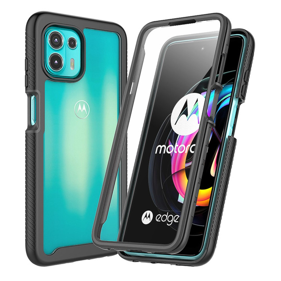 Case for Motorola Edge 20 Lite, Shockproof, with film, blue