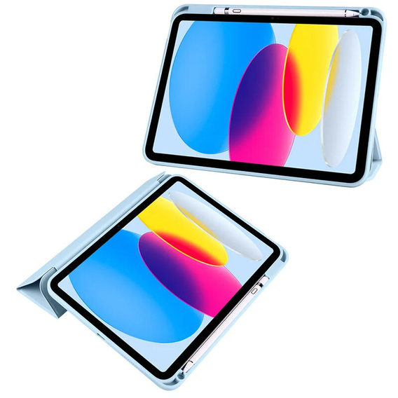 Case for iPad 10.9 2022 10 Gen, Smartcase Hybrid, with stylus space, blue