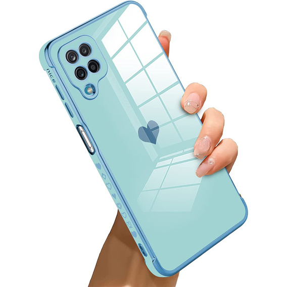 Case for Samsung Galaxy A12 / M12 / A12 2021, Electro heart, blue