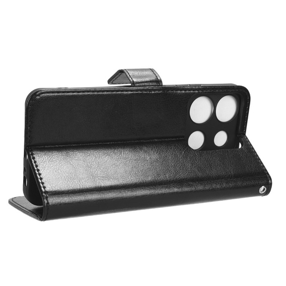 Flip case for Infinix Smart 7 HD 4G, Crazy Horse Wallet, black