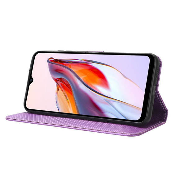 Flip case for Xiaomi Redmi 12C, Wallet, Smart Magnet, purple