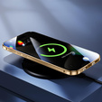 Magnetic Dual Glass MagSafe case for iPhone 16, gold