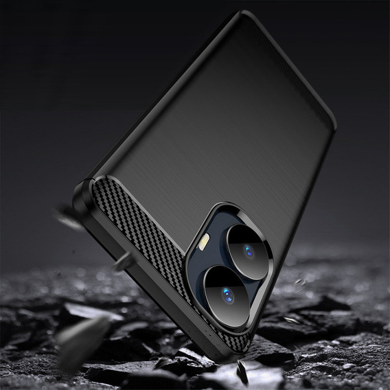 Case for Realme C55, Carbon, black
