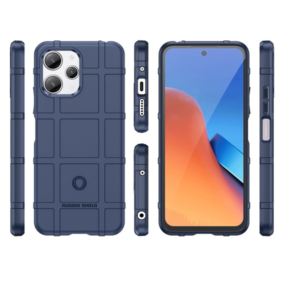 Case for Xiaomi Redmi 12 4G, Rugged Shield, blue