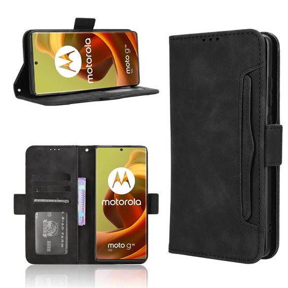 Flip case for Motorola Moto G85, Card Slot, black