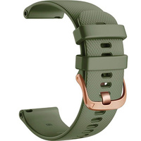 Silicone strap 20mm, Black/Black Buckle