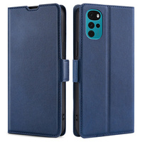 Flip case for Motorola Moto G22, Magnetic Clasp, dark blue