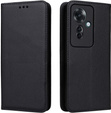 Flip case for Oppo Reno 11F 5G, Smart Magnetic, black + 9H glass
