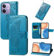 Flip case for Oppo A40 / Oppo A40m, Butterfly, blue