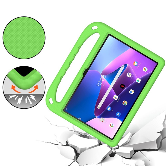 Children's Case for Lenovo Tab M10 10.1 Gen 3, Children's Case with Holder, green