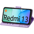 Flip case for Xiaomi Redmi 13, Butterfly, purple