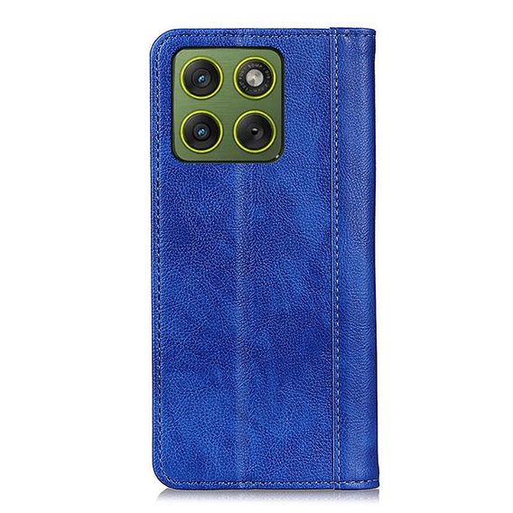 Split Leather Flip Case for Motorola Edge 70