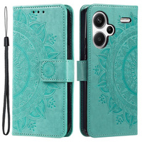 Flip case for Xiaomi Redmi Note 13 Pro+, Mandala, green