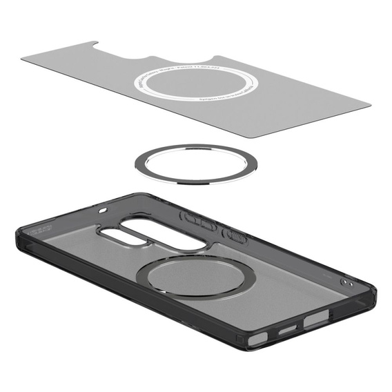 Spigen MagSafe Case for Samsung Galaxy S25 Ultra, Ultra Hybrid, matt / black + 9H Tempered Glass