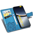 Flip case for Xiaomi Poco F7, Butterfly, blue