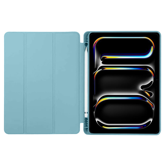 Case for Apple iPad Pro 13" 7 gen. 2024 (A2925, Smartcase with stylus space, blue