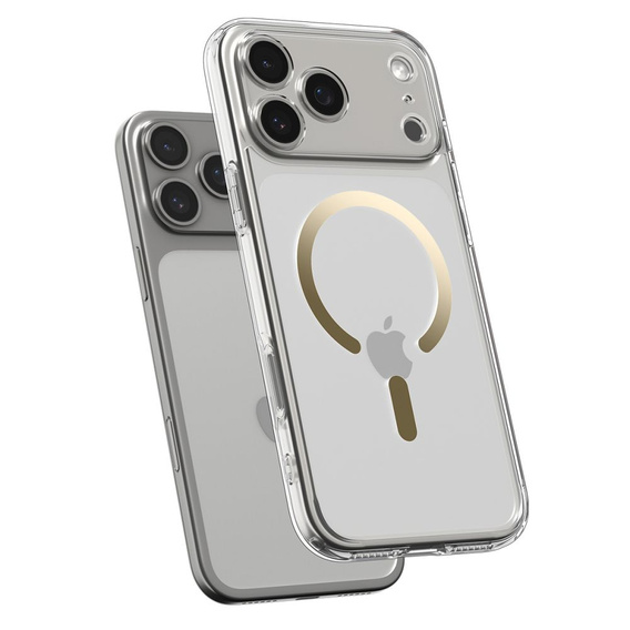 Spigen case for iPhone 17 Pro, Ultra Hybrid MagSafe, Clear / Gold