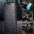 Flip case for Samsung Galaxy S23, ERBORD Waxy Wallet, black