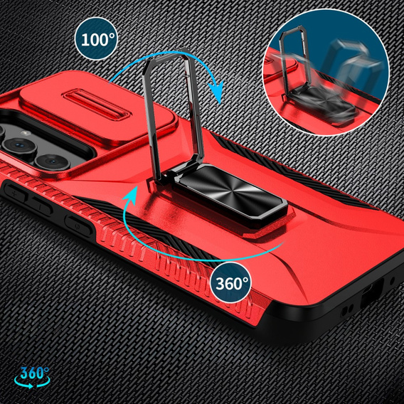 Armored case for Samsung Galaxy A54 5G, armored Slide Ring, red