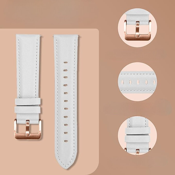 Leather Belt for Samsung Galaxy Watch 42mm - White