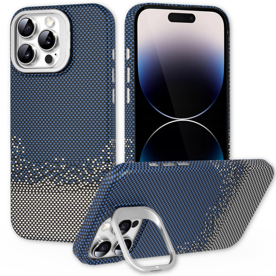 Case for iPhone 14 Pro, Frame Kickstand, for MagSafe, Sand Blue