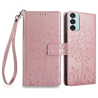 Flip case for Samsung Galaxy M15 5G, Tree, pink