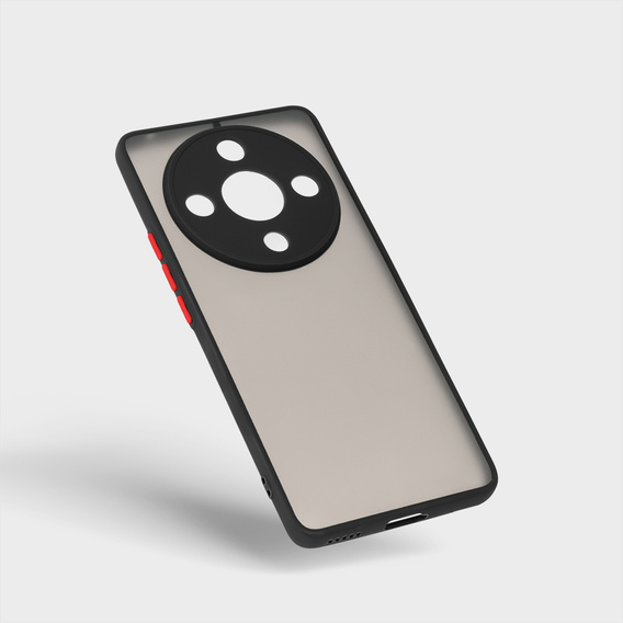 Silicone case for Honor Magic 6 Lite 5G, with camera protection, transparent / black