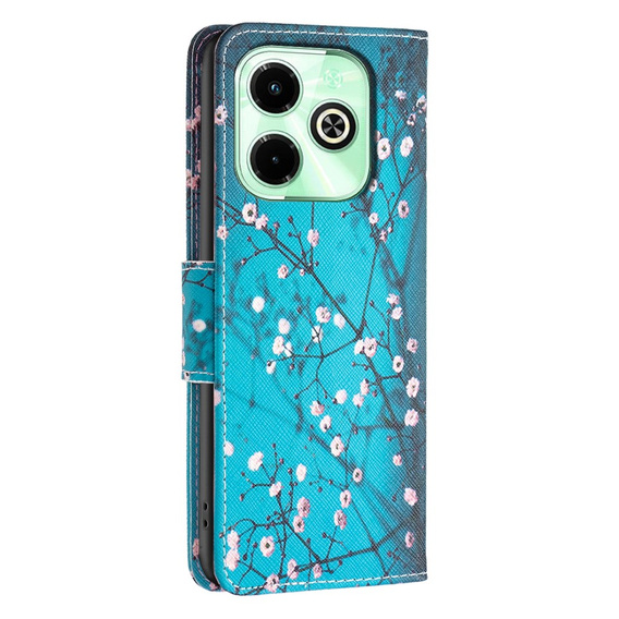 Flip case for Infinix Hot 40i, Wallet, Sakura blue