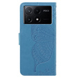 Flip case for Xiaomi Poco X6 Pro 5G, Butterfly, purple