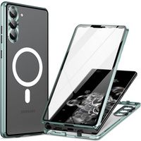 Magnetic Dual Glass MagSafe case for Samsung Galaxy S23+ Plus, green