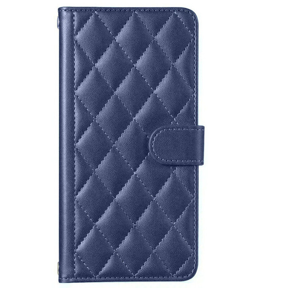 Flip case for Motorola Moto G24 / G24 Power / G04, Rhombus Crossbody Leather, blue