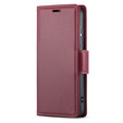 Case for Xiaomi Redmi Note 13 Pro 4G / Xiaomi Redmi Note 14S / Xiaomi Poco M6 Pro 4G, ERBORD Glossy Litchi, wallet with flap, red