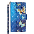 Flip case for Xiaomi Redmi 13C / Poco C65, Wallet, Butterflies blue