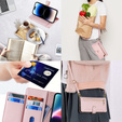 Flip case for iPhone 14 Pro Max, Wallet Zipper Pocket, pink