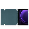 Keyboard case for Samsung Galaxy Tab S10 Lite / S10 FE / S9 FE, Rotary 360° Leather, dark green