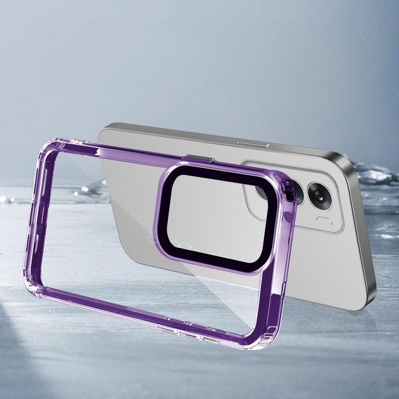 Case for Oppo Reno 12 Pro, Fusion Hybrid, transparent / purple