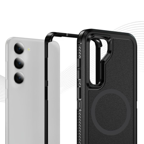 Case with frame for Samsung Galaxy S23 FE, for MagSafe, black