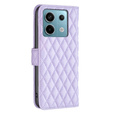 Flip case for Xiaomi Redmi Note 13 Pro 5G, Wallet, BINFEN COLOR, purple
