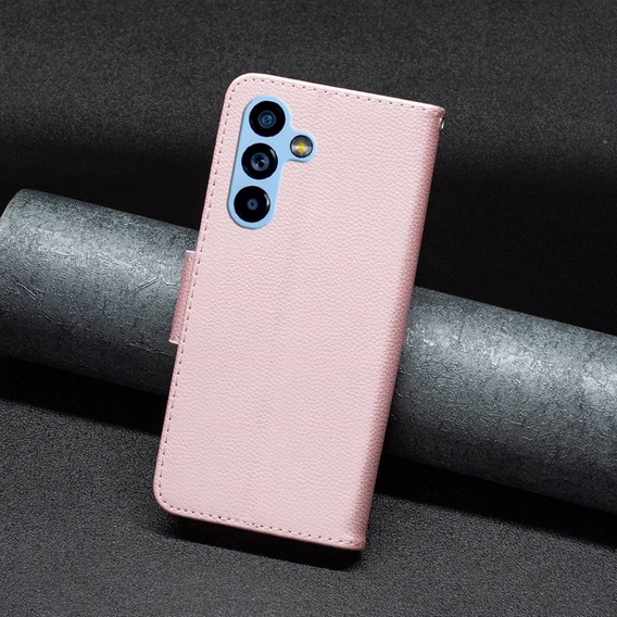 Flip case for Samsung Galaxy A54 5G, Wallet Litchi Magnet, pink rose gold