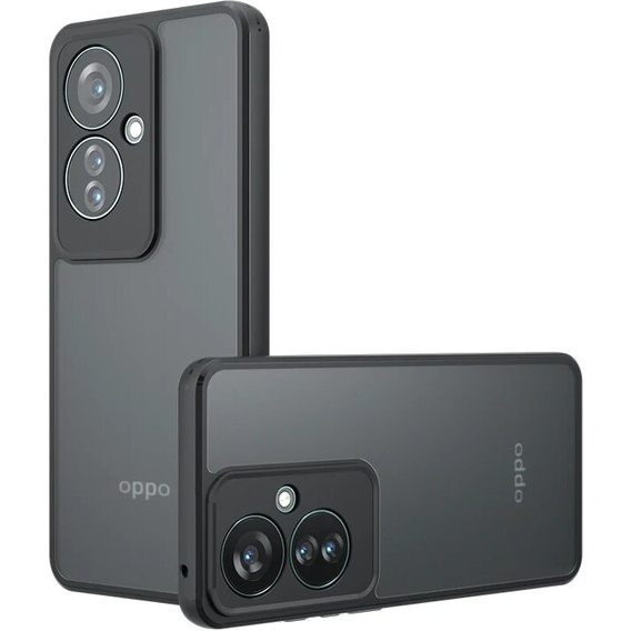 Case for Oppo Reno 11F 5G, Fusion Hybrid, matt / black