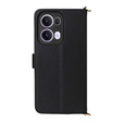 Crossbody Leather Wallet flip case for Oppo Reno 13 Pro 5G, black