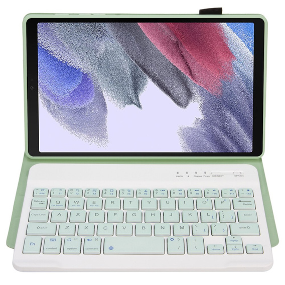 Case + keyboard Samsung Galaxy Tab A7 Lite 8.7 T220 / 225, light green